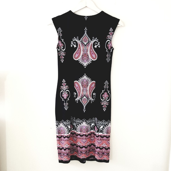 London Times // Black & Pink Paisley Shift Dress - Picture 3 of 6